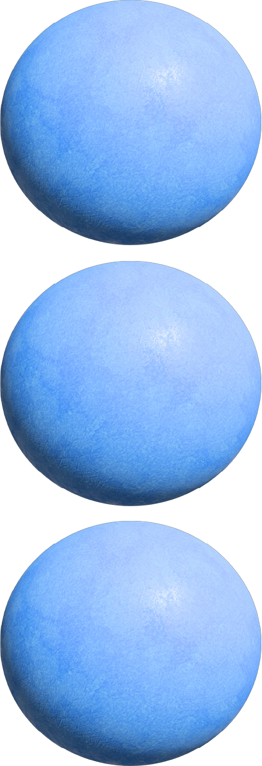 Blue balls stacked atop eachother