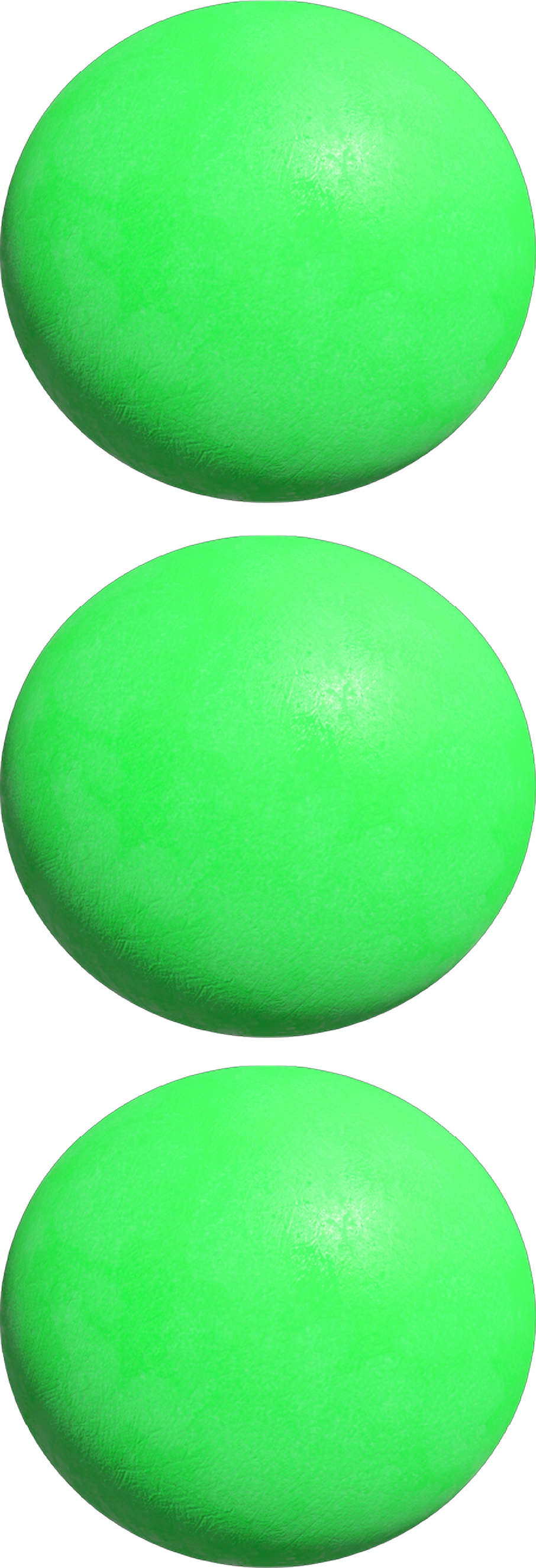 green balls stacked atop eachother
