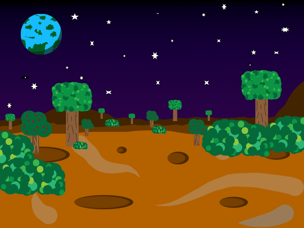 Planet Floor Background now with trees